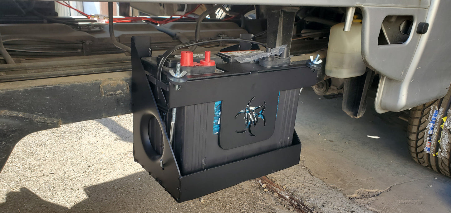 Passenger side battery box